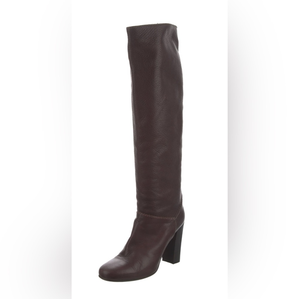 Chloé Brown Leather Knee-High Boots
